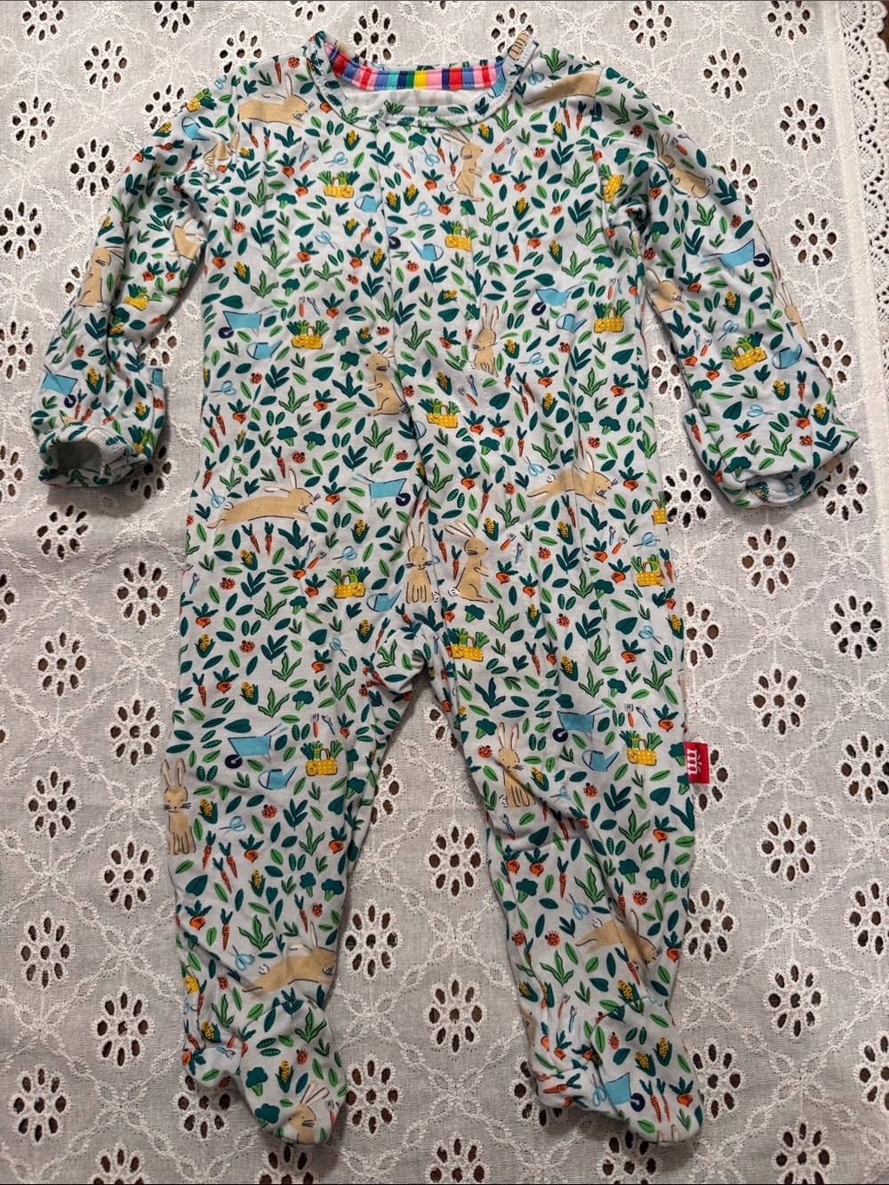 Magnetic Me Bunny Garden Modal footie newborn 5-8lbs NWOT